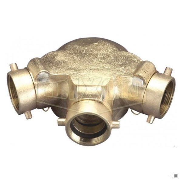 The Right Connection 21-206 Triple Clapper Siamese Bottom Outlet, 3 2-1/2 x 6 in, FNST x FNPT, Cas